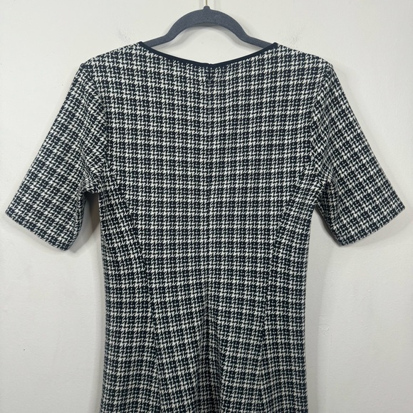 Theory Womens Black White Houndstooth Wool Blend Nikay Moda Mini Dress Size 6 - Picture 8 of 11